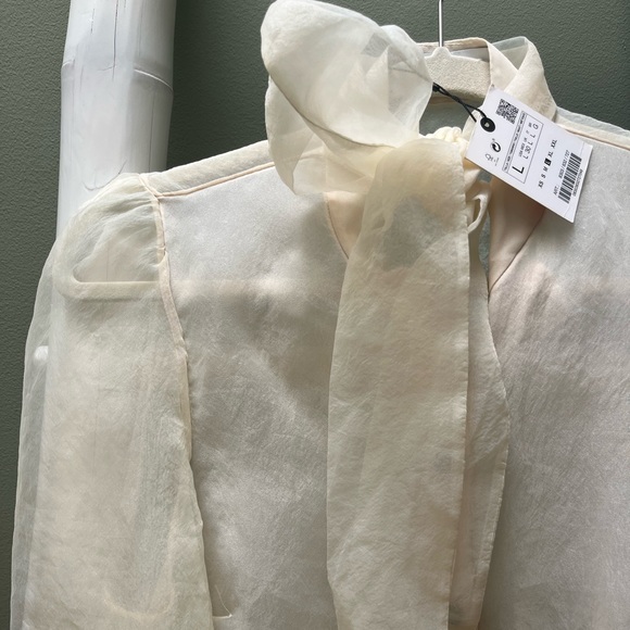 NWT Zara Organza Blouse - Picture 9 of 10